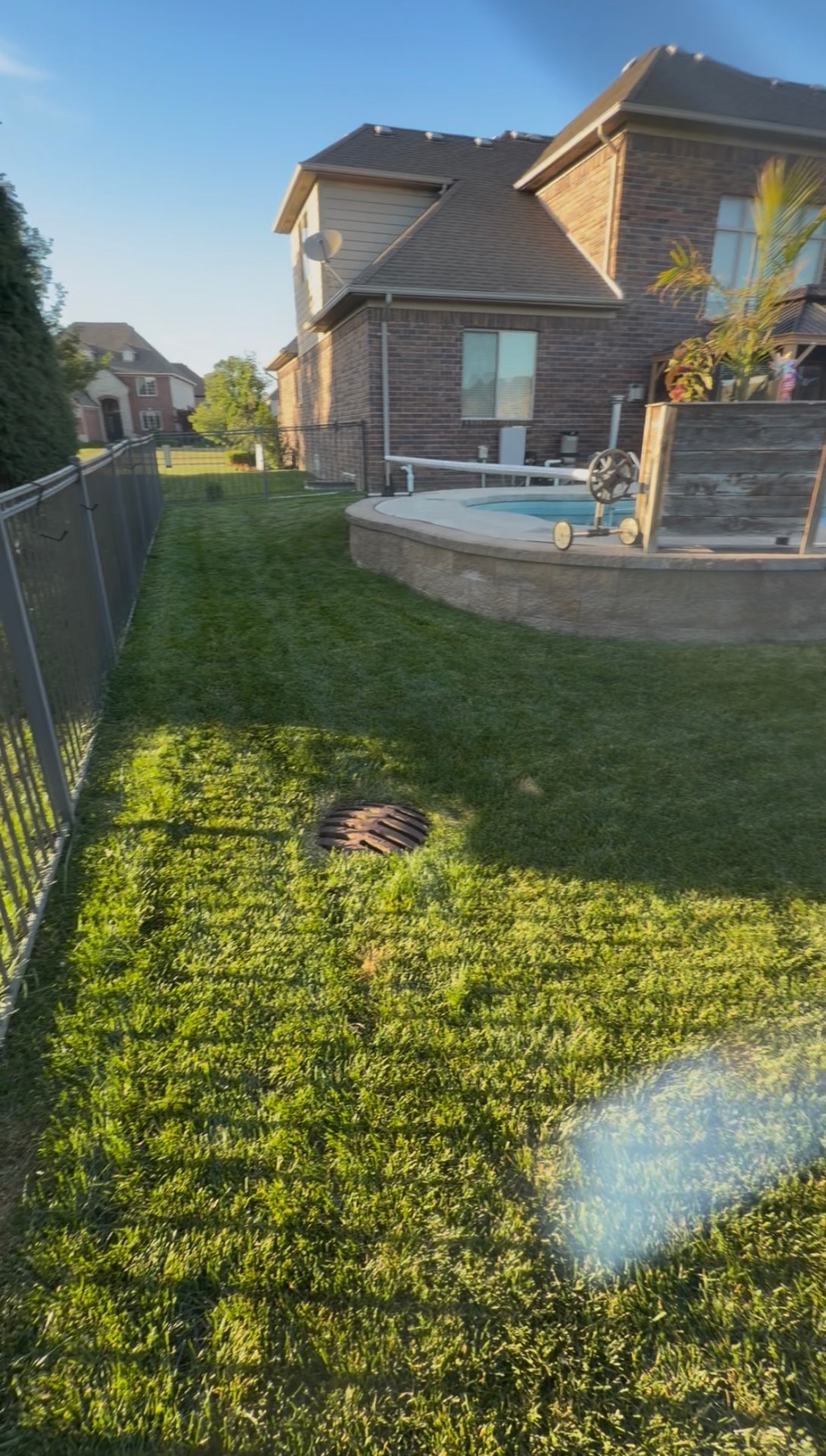 Backyard detail work